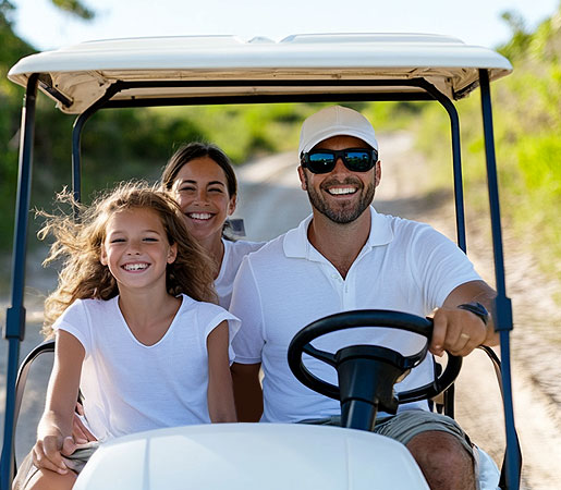 anna-maria-island-inhouse-services-family-in-golf-cart